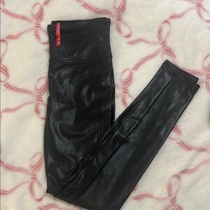 Spanx Black Faux Leather Leggings